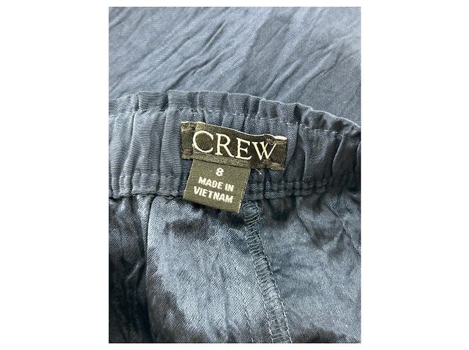 J.Crew Pantaloni satinate blu navy - vista 3