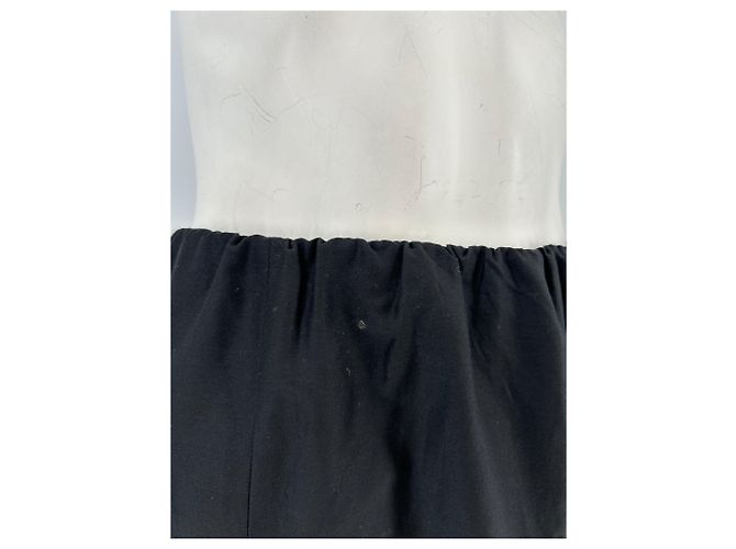 Autre Marque Falda larga negra de algodón Carmen LOULOU DE SAISON Negro - vista 5