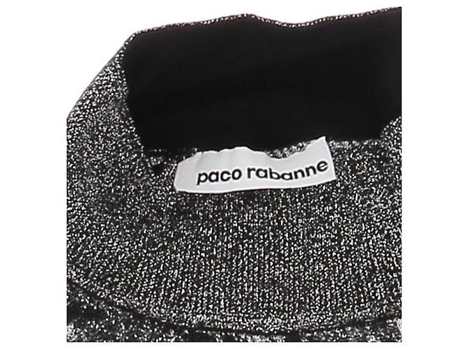 Top corto de leopardo gris en lurex Paco Rabanne - vista 5