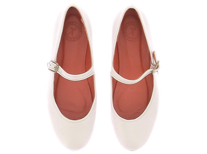 Autre Marque Bailarinas PENELOPE CHILVERS de cuero blanco 38 - vista 6