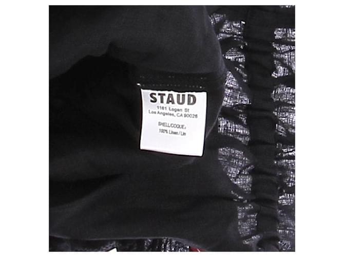 Staud Top de lino negro - vista 6