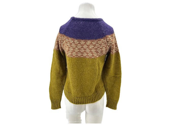 Autre Marque Suéter verde e roxo MAKSU - vista 2