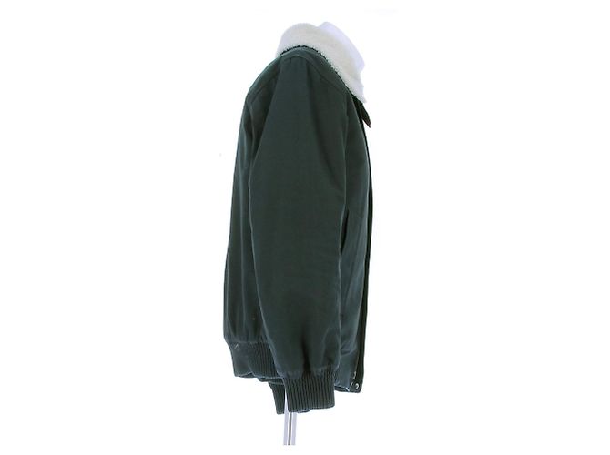 Giacca reversibile Dior in shearling verde e nera - vista 3