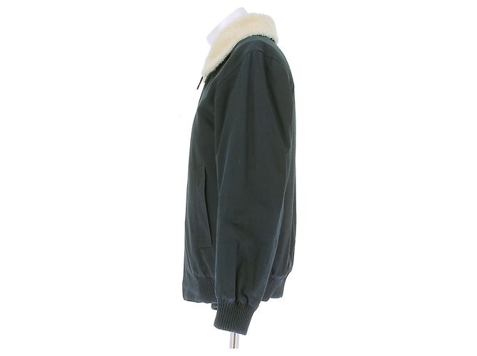 Giacca reversibile Dior in shearling verde e nera - vista 4