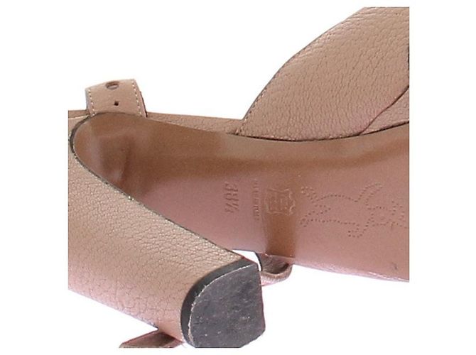 Décolleté con plateau Marni in pelle marrone - vista 8