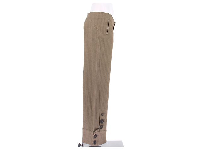 Pantalones Marni beige de algodón talla 42 - vista 3