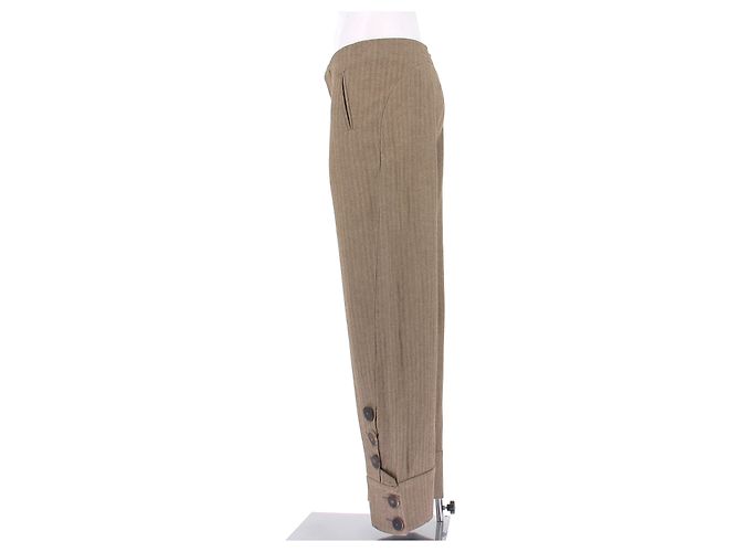 Pantalones Marni beige de algodón talla 42 - vista 4