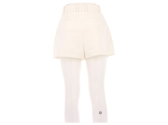 Pantaloncini bianchi in cotone con perle Versace - vista 2