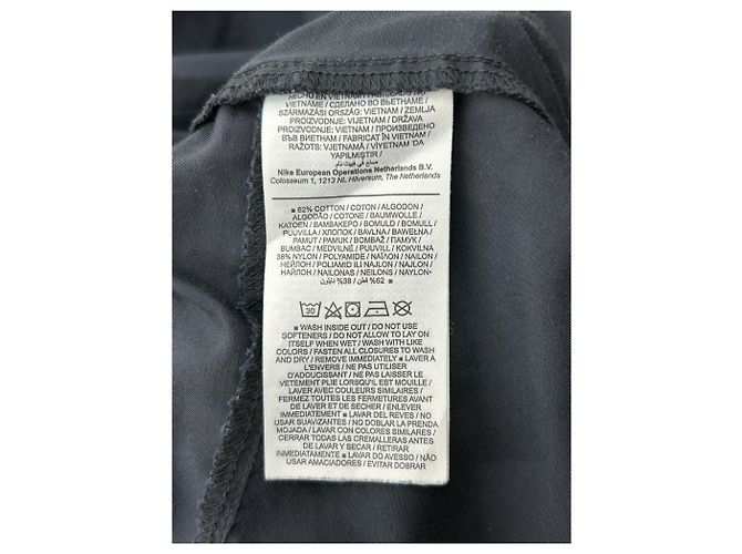 Pantaloni jogging Nike neri in cotone Nero - vista 3