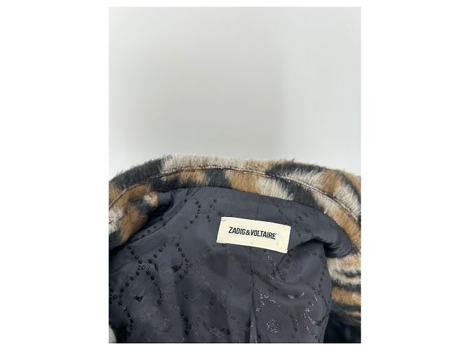 Zadig & Voltaire Blazer aus Kunstfell Zebra Print Schwarz - Ansicht 5
