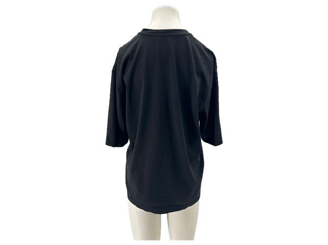 Autre Marque Camiseta de algodón negra 44OME Negro - vista 2