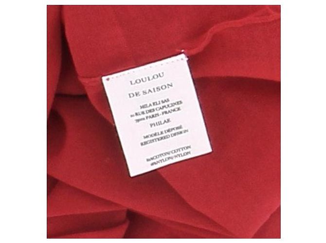 Autre Marque Vestido largo rojo sin mangas Philae LOULOU DE SAISON Roja - vista 4