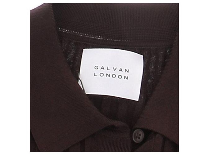 Autre Marque Vestido largo marrón de viscosa con botones GALVAN LONDON Castaño - vista 5