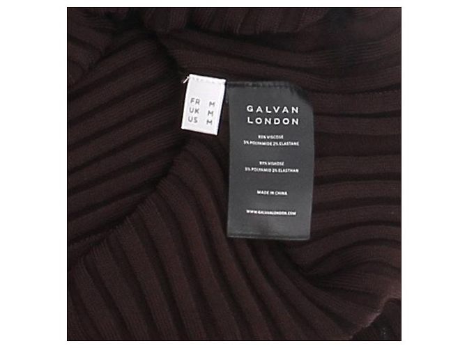 Autre Marque Vestido largo marrón de viscosa con botones GALVAN LONDON Castaño - vista 6