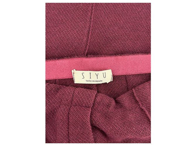 Autre Marque Pantalón de lana burdeos - vista 3