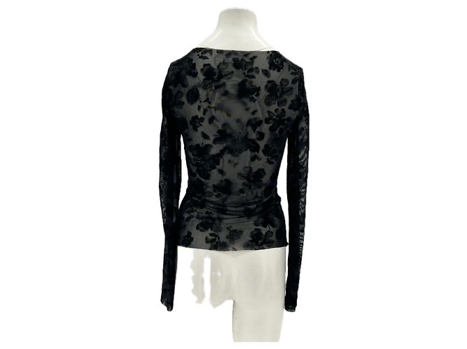 Autre Marque Top NIA nero con stampa floreale e maniche lunghe - vista 2