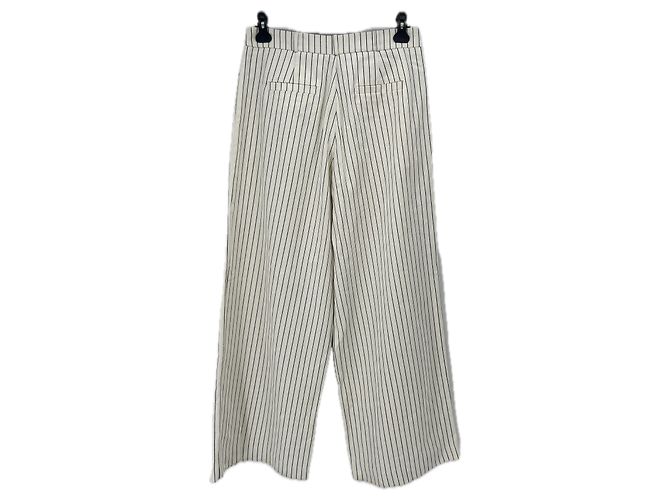 Autre Marque Pantalón blanco a rayas - vista 2