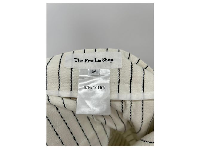 Autre Marque Pantalón blanco a rayas - vista 3