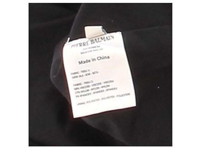 Abito nero Balmain con collo halter senza maniche - vista 6