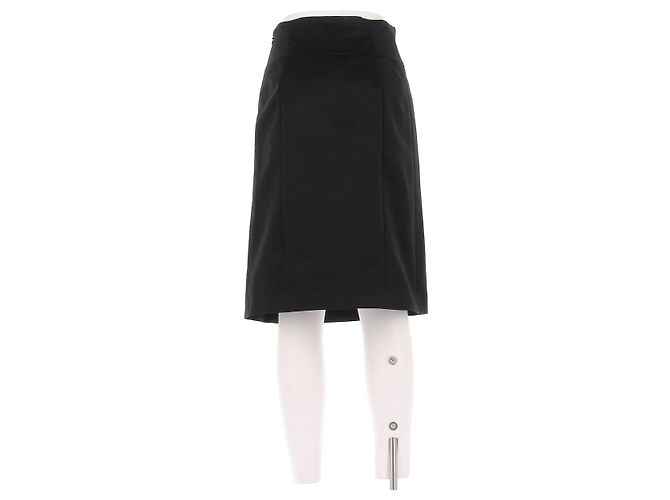 Falda midi de mezcla de seda negra Céline Negro - vista 2