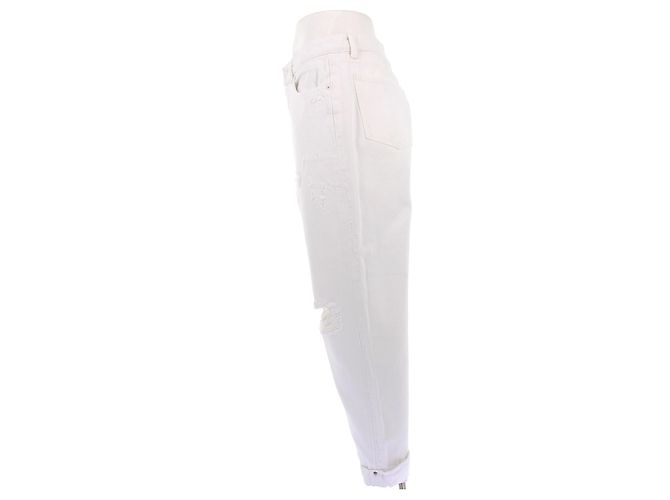 Alexander Wang Slack Jeans weiß mit Knielöchern - Ansicht 4
