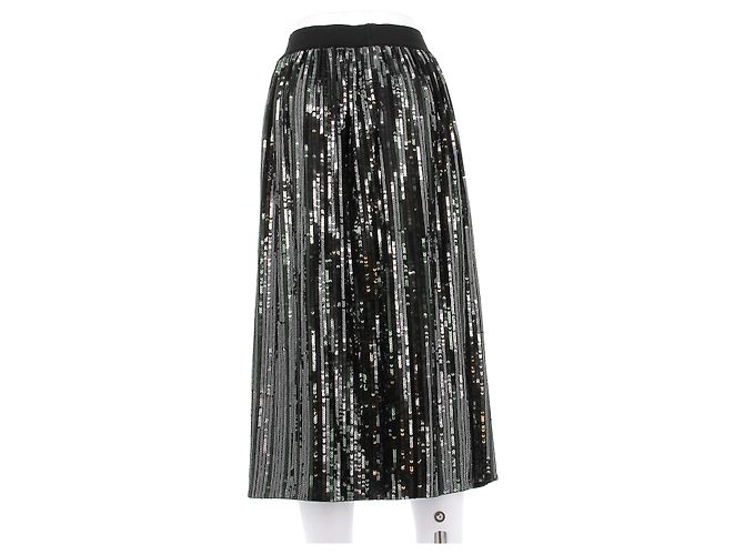 Bellerose Pailletten Rock Schwarz Midi - Ansicht 2