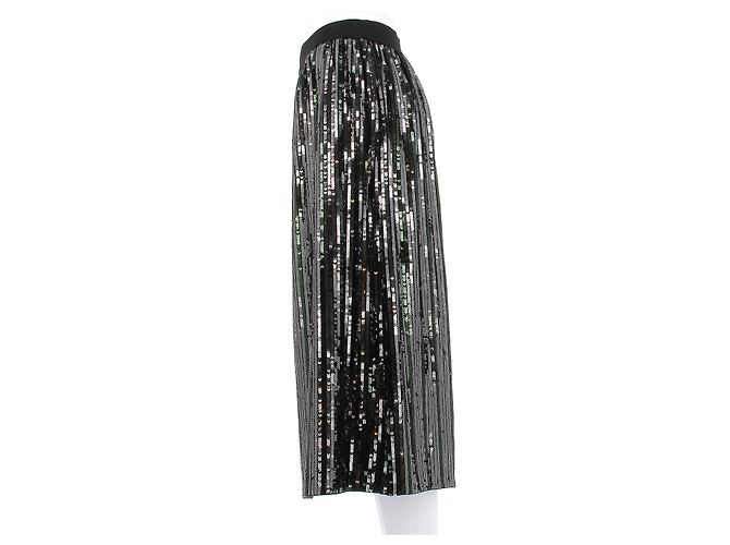 Bellerose Pailletten Rock Schwarz Midi - Ansicht 4