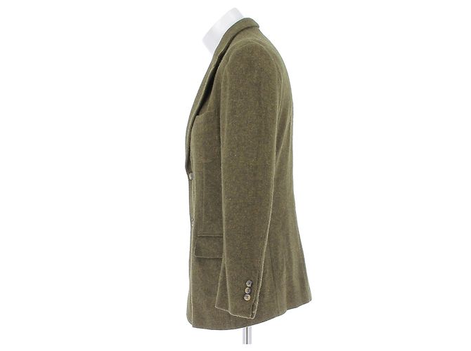 Yves Saint Laurent Khaki Wool Jacket - view 4