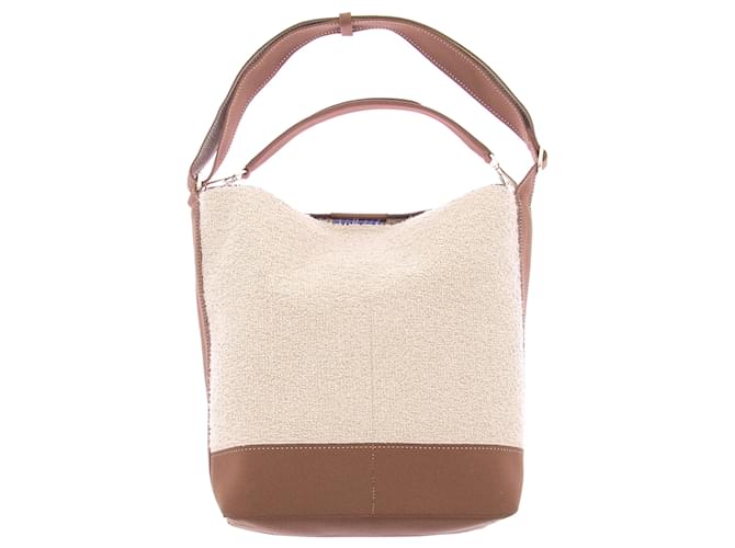 Autre Marque Borsa Secchiello in shearling Beige - vista 3