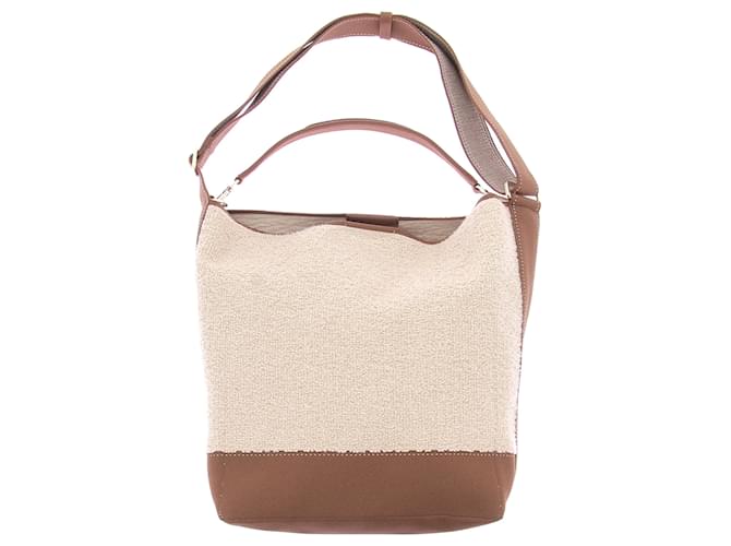 Autre Marque Borsa Secchiello in shearling Beige - vista 4