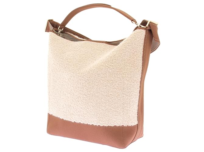 Autre Marque Borsa Secchiello in shearling Beige - vista 7