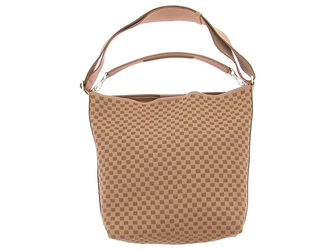 Autre Marque Borsa a secchiello con motivo intrecciato Beige - vista 3
