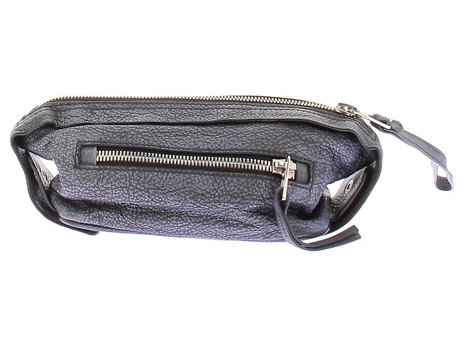 Autre Marque Bolsa clutch Dhruv Kapoor em couro azul marinho - vista 2