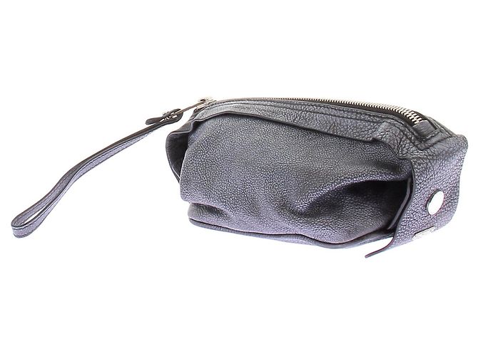 Autre Marque Bolsa clutch Dhruv Kapoor em couro azul marinho - vista 5