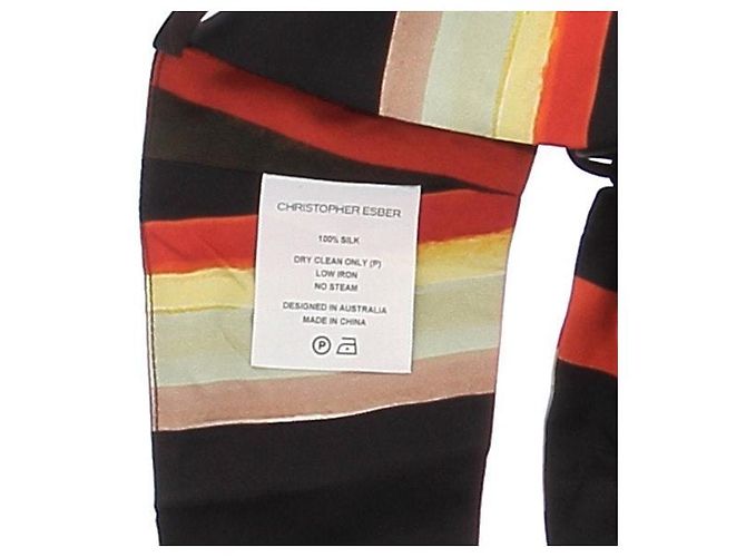 Autre Marque Top mini in seta con strisce colorate CHRISTOPHER ESBER Nero - vista 6