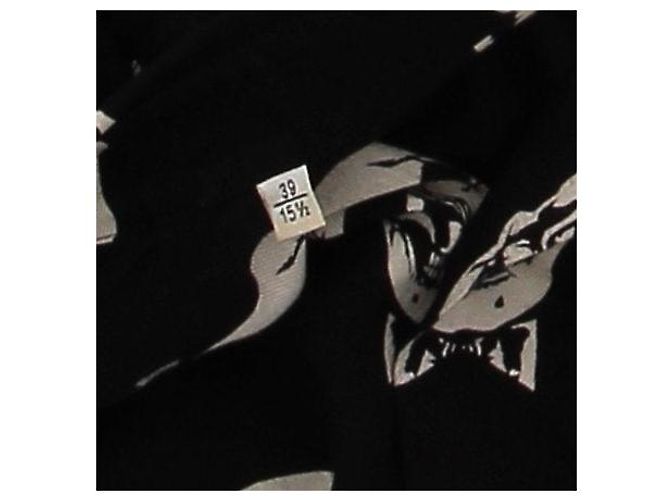 Saint Laurent Camicia nera con stampa Nero - vista 6
