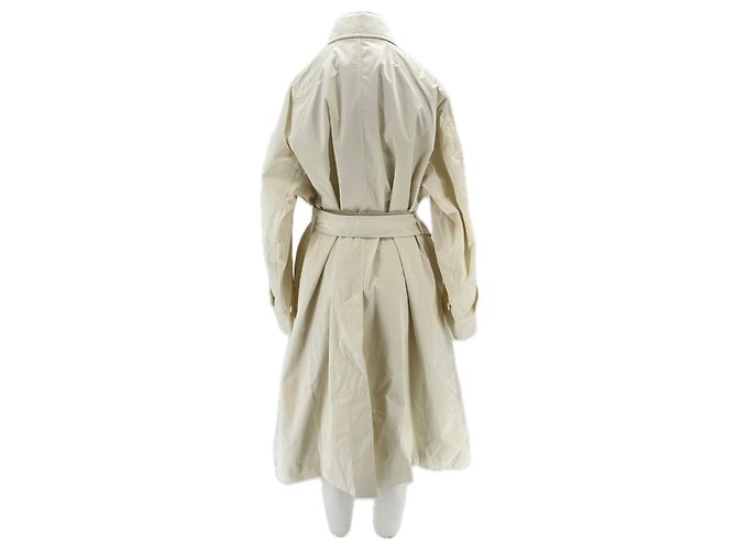 Phoebe Philo Trench blanco roto con cinturón Beige - vista 2