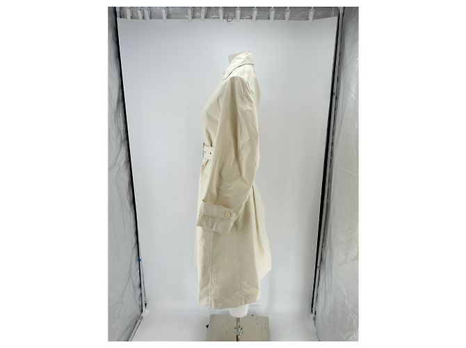 Phoebe Philo Trench blanco roto con cinturón Beige - vista 4