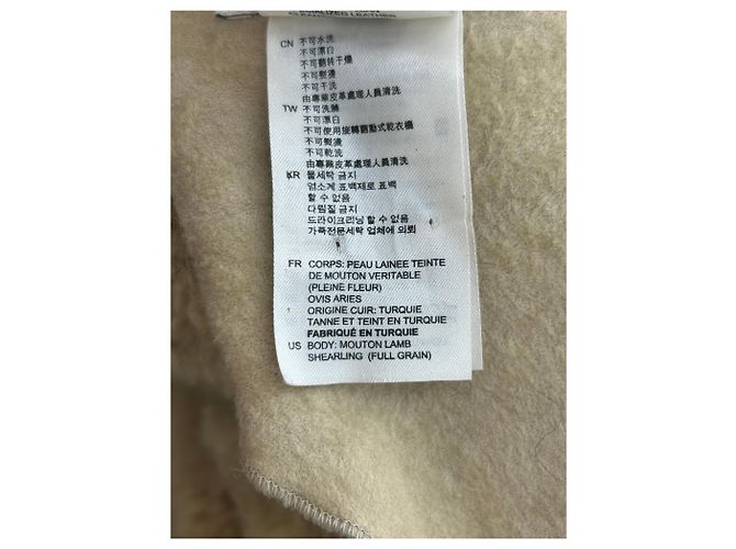 Veste en peau de laine beige Sandro - vue 7