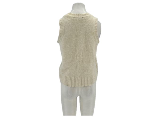 Maglione senza maniche Soeur in misto lana crema Beige - vista 2