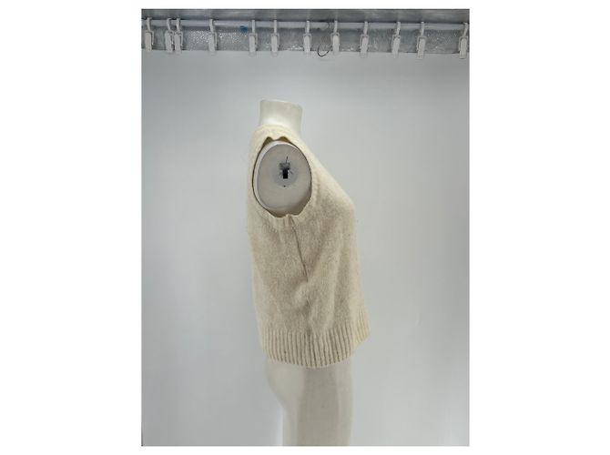 Maglione senza maniche Soeur in misto lana crema Beige - vista 3