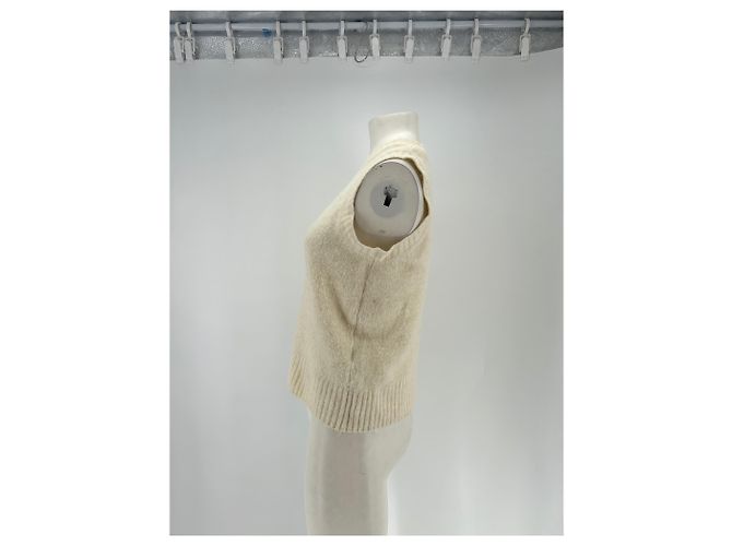 Maglione senza maniche Soeur in misto lana crema Beige - vista 4