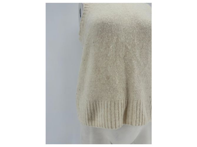 Maglione senza maniche Soeur in misto lana crema Beige - vista 5