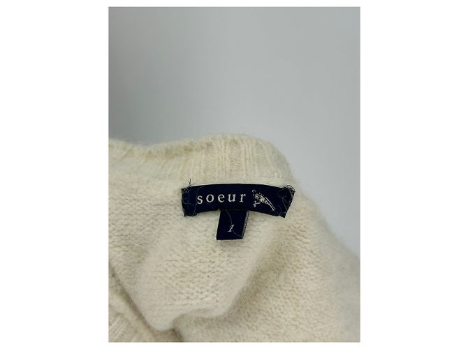 Maglione senza maniche Soeur in misto lana crema Beige - vista 6