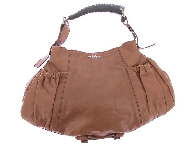 Yves Saint Laurent Handtasche Leder Camel - Ansicht 2