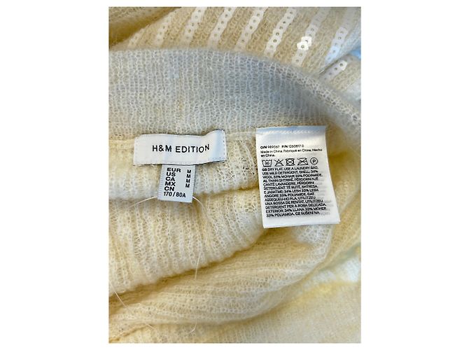 Isabel Marant Pour H&M Falda de lana con lentejuelas Beige - vista 5