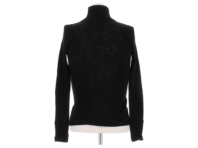 T By Alexander Wang Rollkragenpullover aus Wolle Schwarz - Ansicht 2