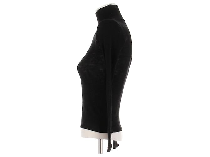 T By Alexander Wang Rollkragenpullover aus Wolle Schwarz - Ansicht 4