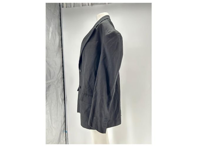 Autre Marque THE FRANKIE SHOP Schwarzer Blazer Leinenmischung - Ansicht 4