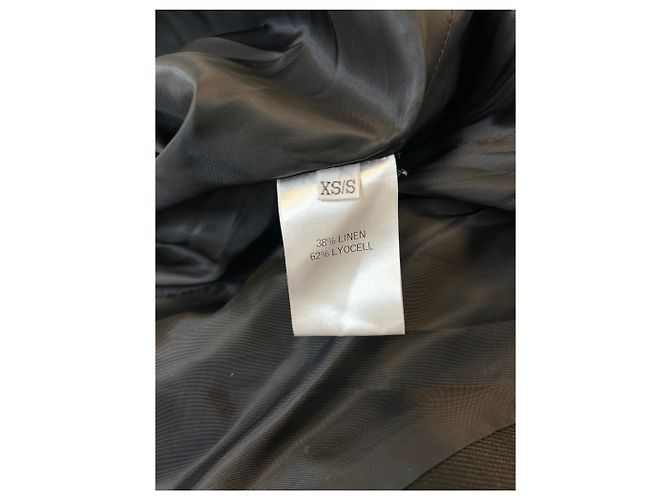 Autre Marque THE FRANKIE SHOP Schwarzer Blazer Leinenmischung - Ansicht 6